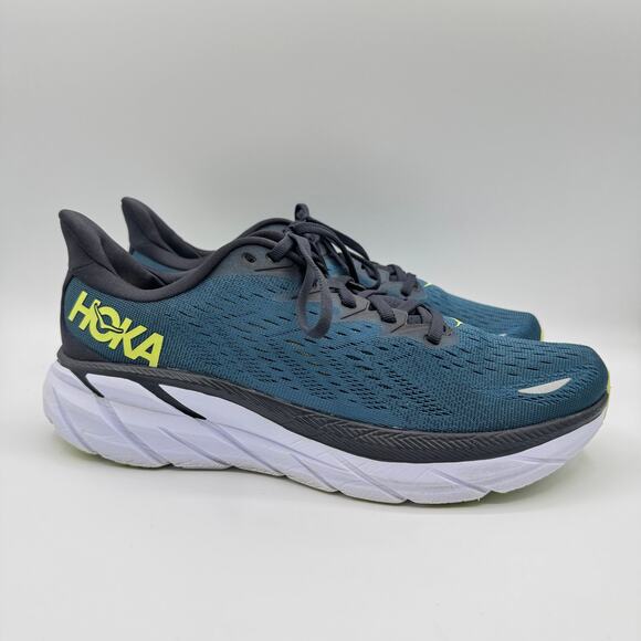 Hoka One One Clifton 8 Blue Coral Butterfly Road-Running Sneakers Men’s Size 9 - Picture 2 of 8